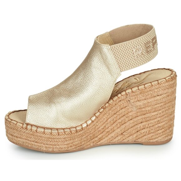 Replay - Gold Leather Peep-toe Espadrille Sandals (Size 8.5) - EUC! - Picture 10 of 12